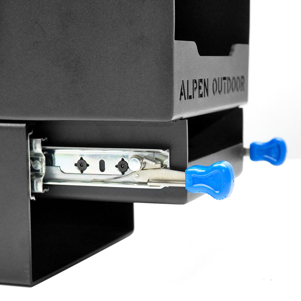 Alpen Outdoor 200mm Aluminium Canopy Pantry Slideout Pullout Vehicle Organiser Pantry with Holder for Camper 4WD Van Ute Toolbox Outdoor Easy Access YS