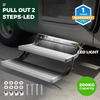 Caravan Aluminum Steps Double Step Pull Out 12V LED Light YS