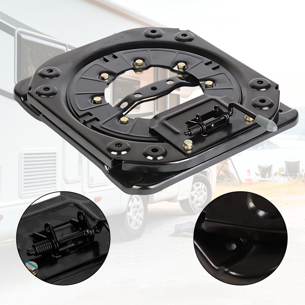 Heavy-duty 15" 360 Degree Rotatable Car Seat Swivel Turntable Base Replacement Swivel Stool Parts for RV Camper Boat Bus Mpv 4 Gear Seat DIY Chair YS