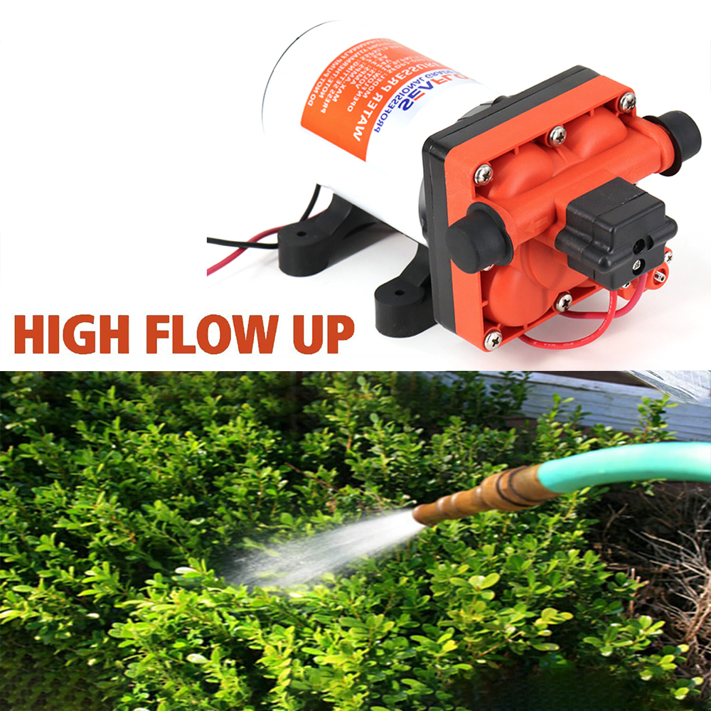Seaflo Water Pressure Pump 55PSI 12V DC Self-Priming Water Pump 7.5 Amps Current Draw for RV Caravans Boats Lawns Campers Washing and Garden Irrigation YS