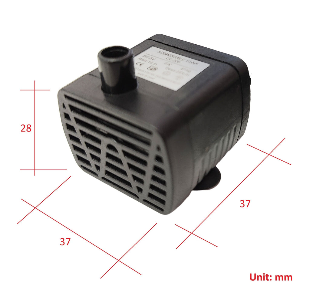 5V Submersible Water Circulation Pump Hydroponics Aquarium Pond (DC200/5V USB)