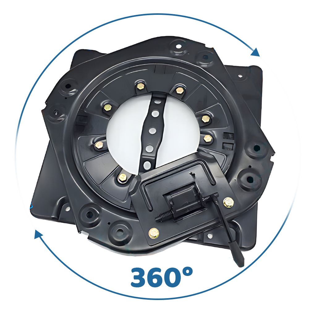 Heavy-duty 15" 360 Degree Rotatable Car Seat Swivel Turntable Base Replacement Swivel Stool Parts for RV Camper Boat Bus Mpv 4 Gear Seat DIY Chair YS