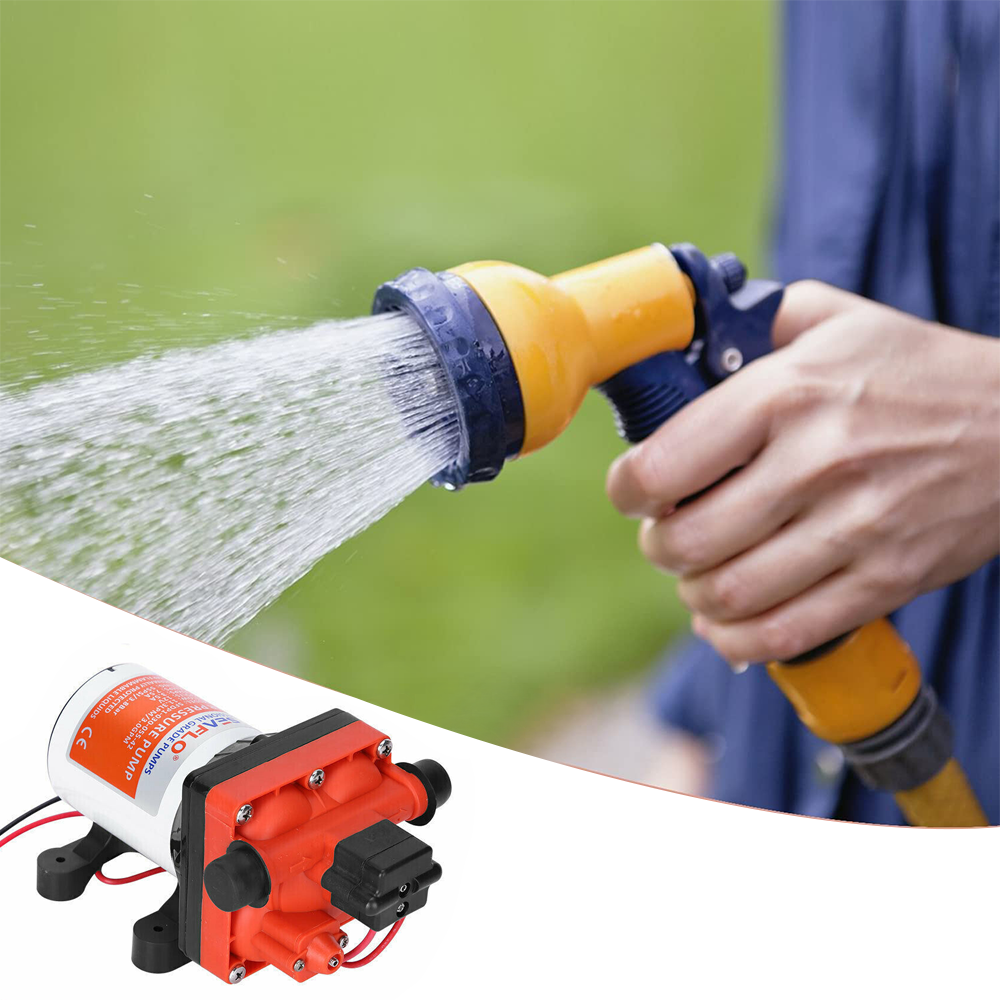 Seaflo Water Pressure Pump 55PSI 12V DC Self-Priming Water Pump 7.5 Amps Current Draw for RV Caravans Boats Lawns Campers Washing and Garden Irrigation YS
