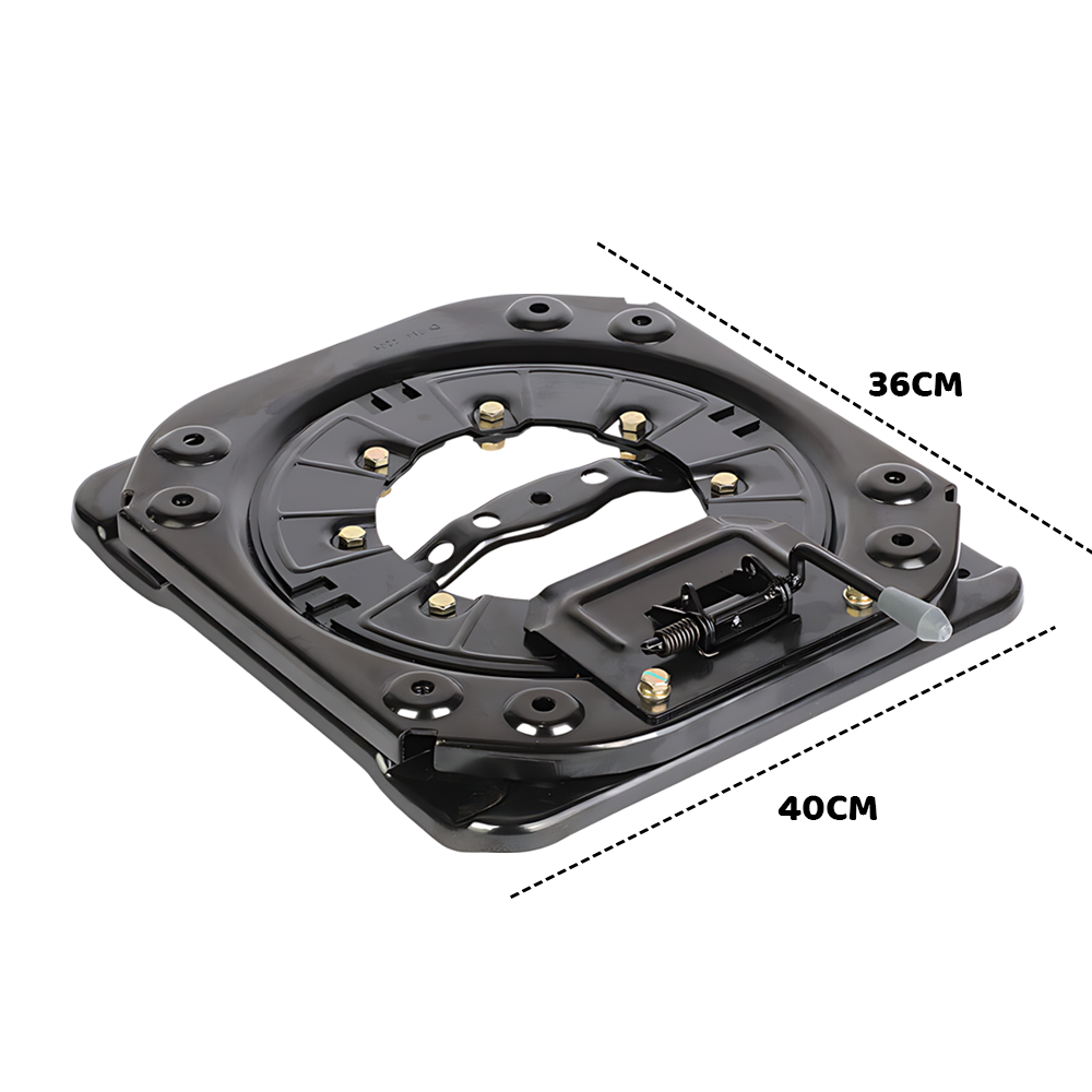 Heavy-duty 15" 360 Degree Rotatable Car Seat Swivel Turntable Base Replacement Swivel Stool Parts for RV Camper Boat Bus Mpv 4 Gear Seat DIY Chair YS