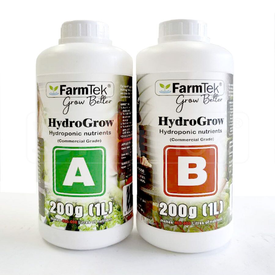 AB Fertilizers Hydroponic Nutrients HydroGrow High Concentration 1L + 1L (Makes 400 Ltr)