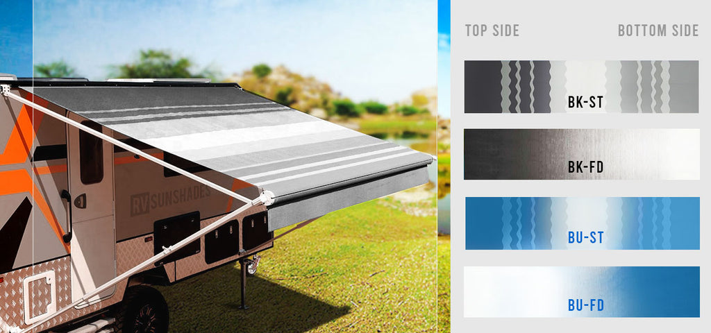 Replacement Awning Vinyl Fabric Kit suit 10ft Roll-Out Awning 7ft Projection (9'2"x7' Blue Stripes 7-10-BU-ST) BOXED - Insane Sale
