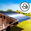 Replacement Awning Vinyl Fabric Kit suit 12ft Roll-Out Awning (11'2"x8' Blue Stripes 12-BU-ST) ROLLED