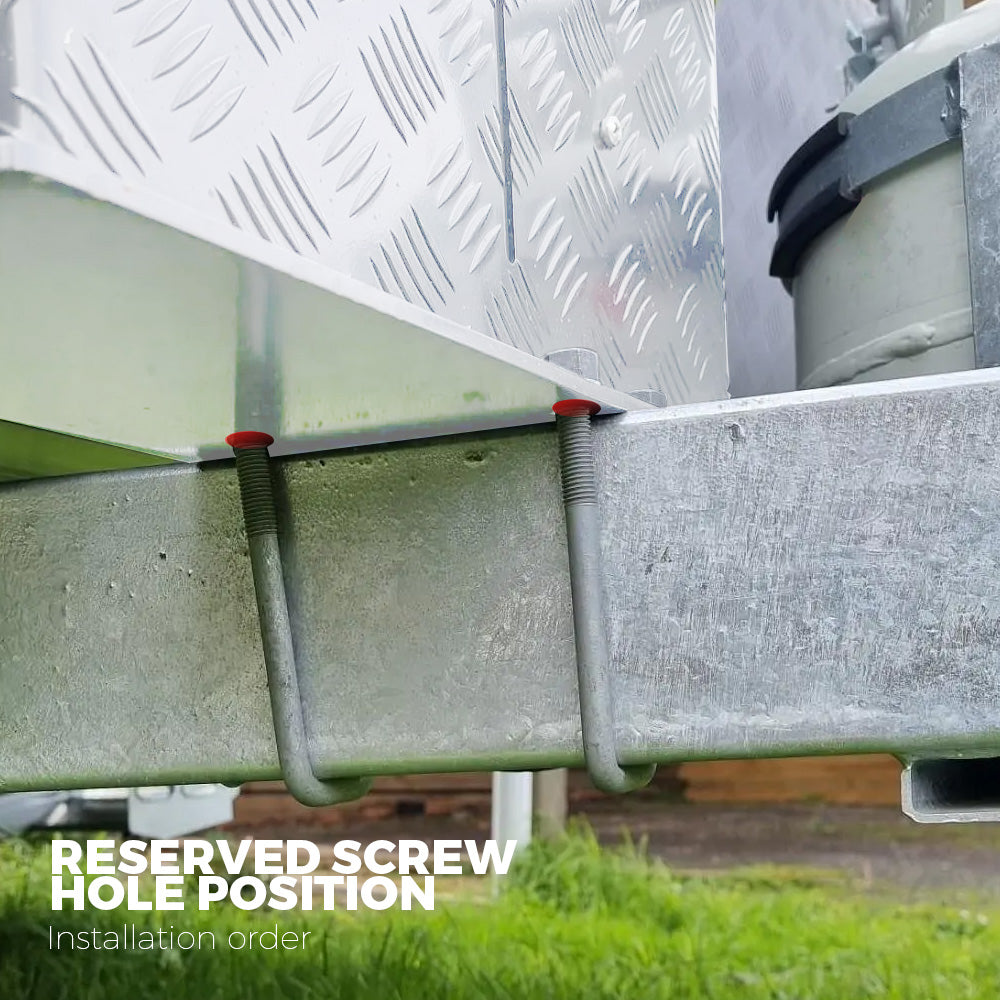 Heater Diesel Tank Protector Cover Drawbar Mount 2mm Aluminium Suit 10L 15L Fuel Tank (LEFT) Silver YS