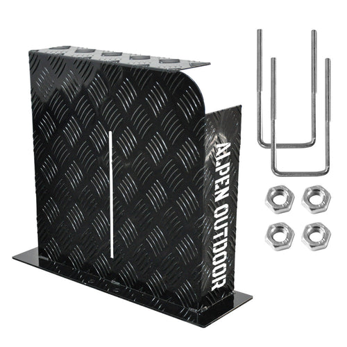 Heater Diesel Tank Protector Cover Drawbar Mount 2mm Thickness Aluminium Suit 10L 15L Fuel Tank (RIGHT) Black YS