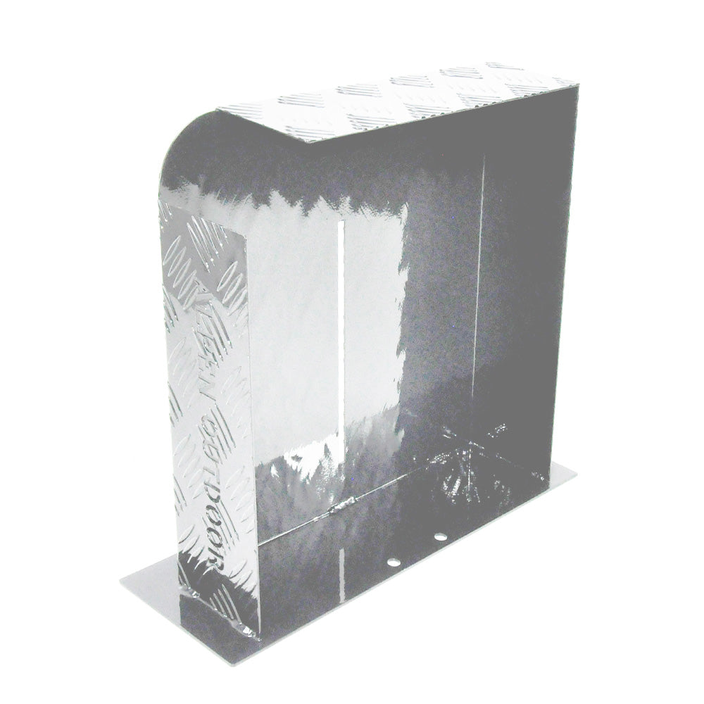 Heater Diesel Tank Protector Cover Drawbar Mount 2mm Aluminium Suit 10L 15L Fuel Tank (RIGHT) Silver YS