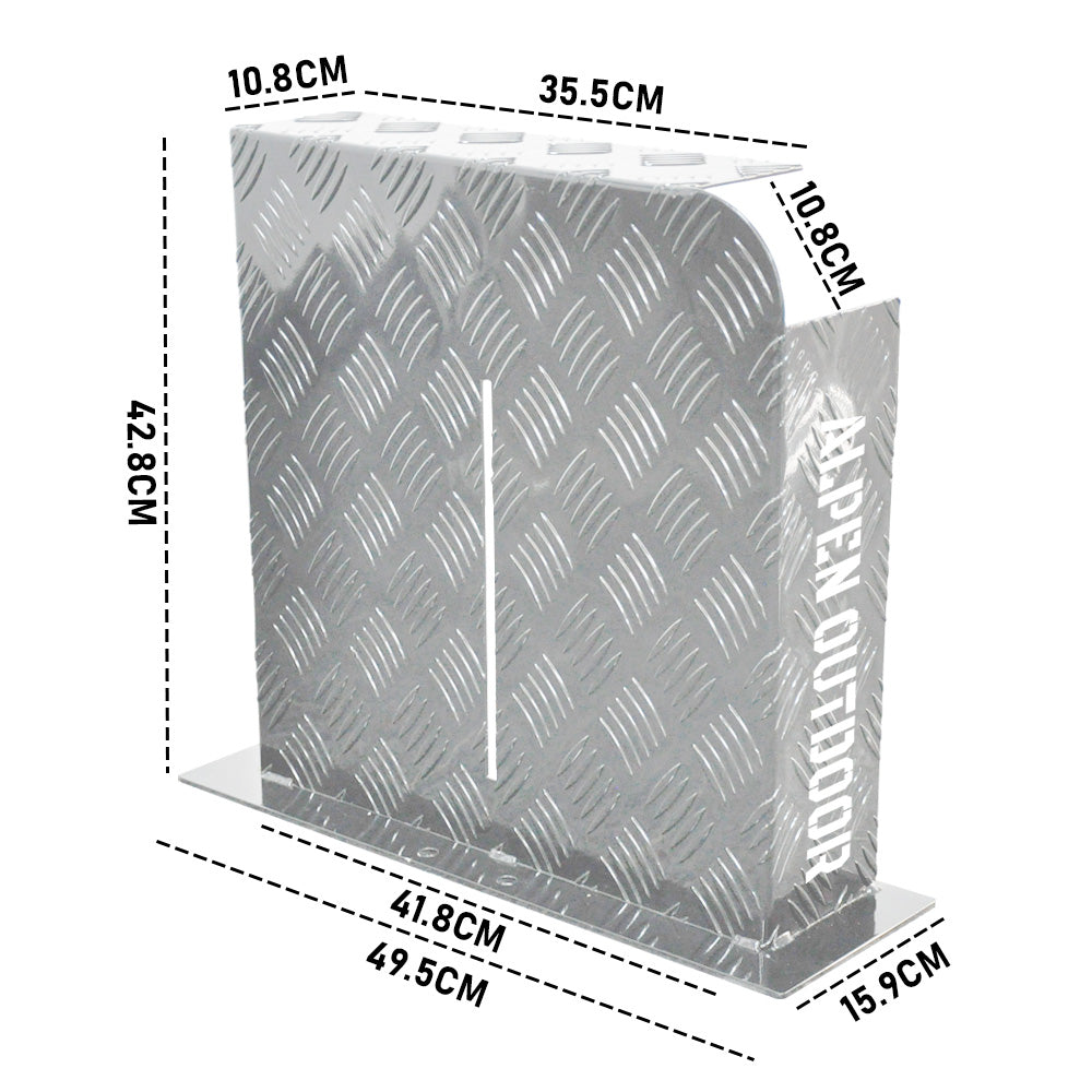 Heater Diesel Tank Protector Cover Drawbar Mount 2mm Aluminium Suit 10L 15L Fuel Tank (RIGHT) Silver YS