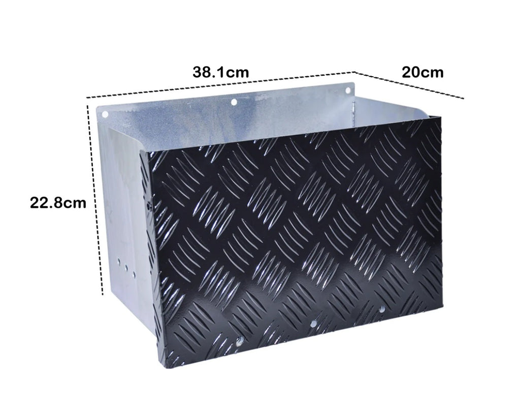 Galvanised Battery Box For Trailer Caravan Boat Spare Part with Lid Lock Holes YS