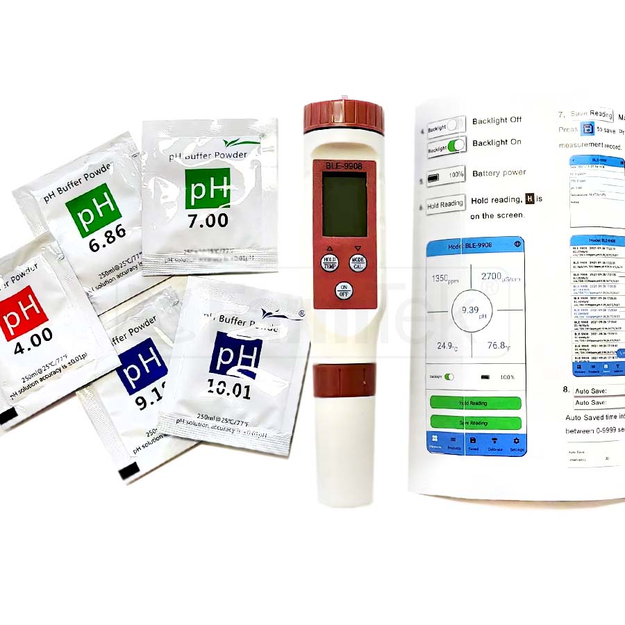 4 in 1 Water Condition Tester pH/EC/TDS/Temp (BlueTooth) 9908