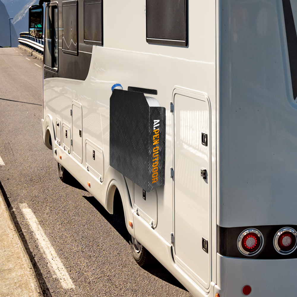 Heater Diesel Fuel Tank Protector Cover 2mm Aluminium Double Side 10L 15L L/R Black YS