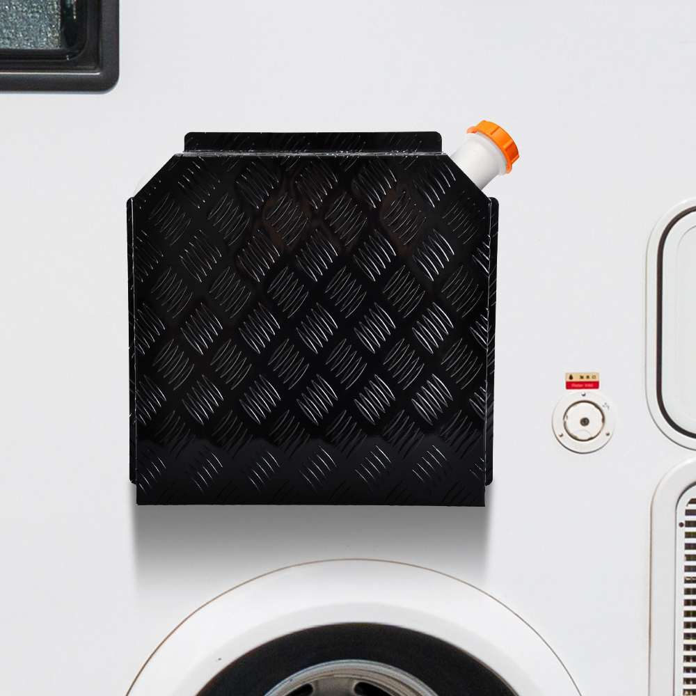 Heater Diesel Fuel Tank Protector Cover 2mm Aluminium Double Side 10L 15L L/R Black YS