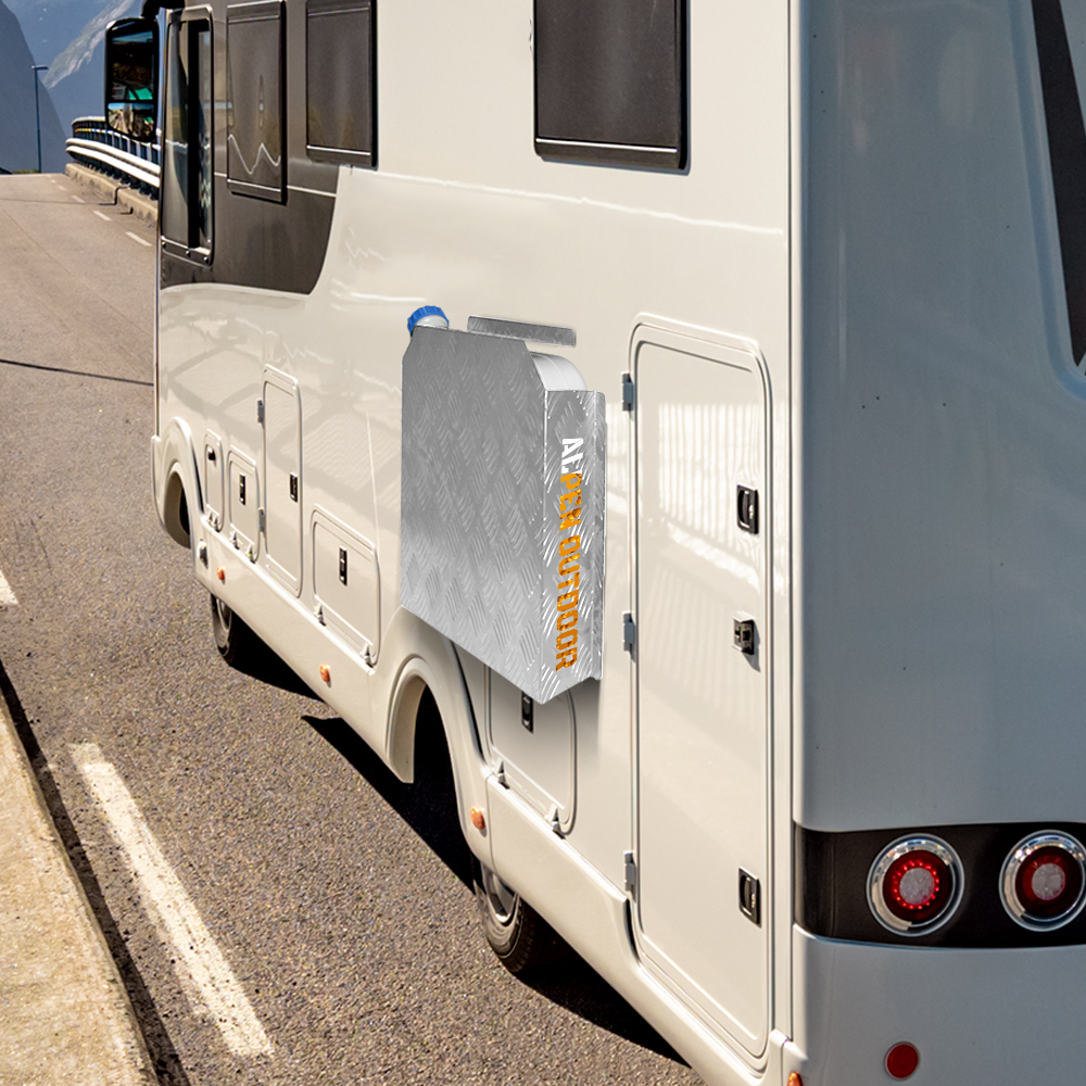 Heater Diesel Fuel Tank Protector Cover 2mm Aluminium Double Side 10L 15L L/R Silver YS