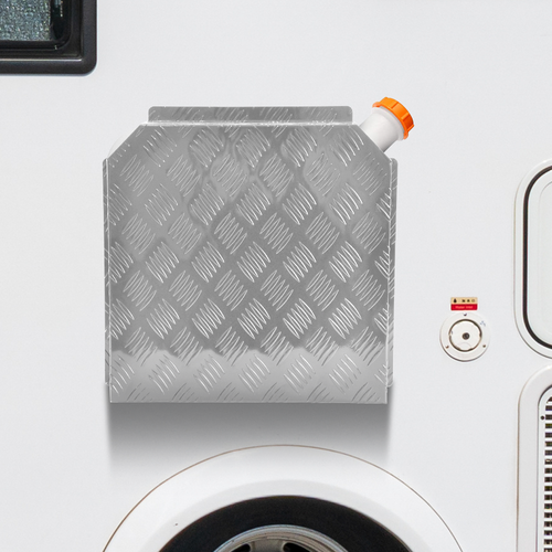 Heater Diesel Fuel Tank Protector Cover 2mm Aluminium Double Side 10L 15L L/R Silver YS