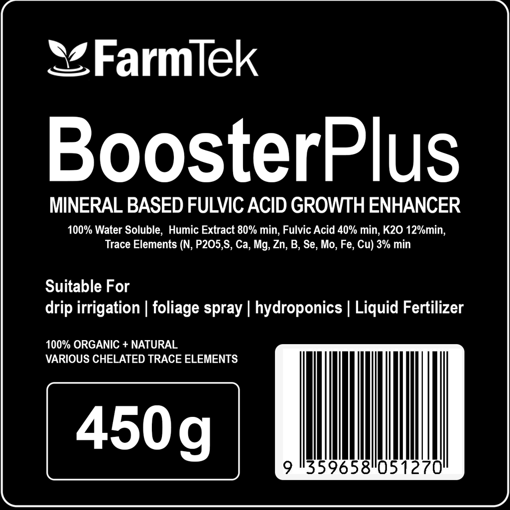 BoosterPlus™ Fulvic Acid Organic Nutrient Supplement For Plants Powerful Bio-Stimulants 450g (makes 1,800 L / 1.8 Tons)