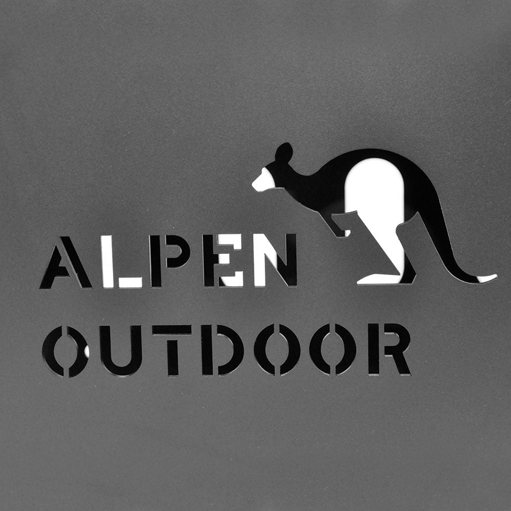 Alpen Outdoor Lockable Jerry Can Holder With Lid 3mm Thickness Aluminium For 20L Fuel Tank For Camping Caravans 4WD Trailer Canopy Camper L38xD52xW21.5cm Black YS