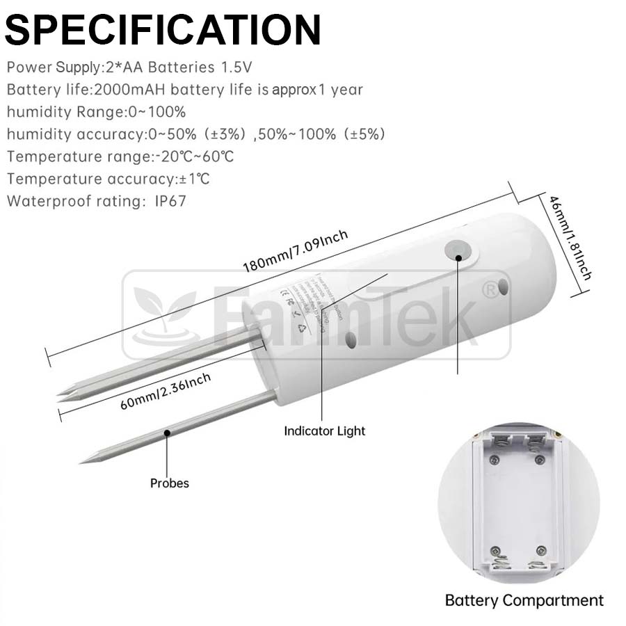 IoT Soil Condition Tester Sensor Moisture + Temperature (WIFI)