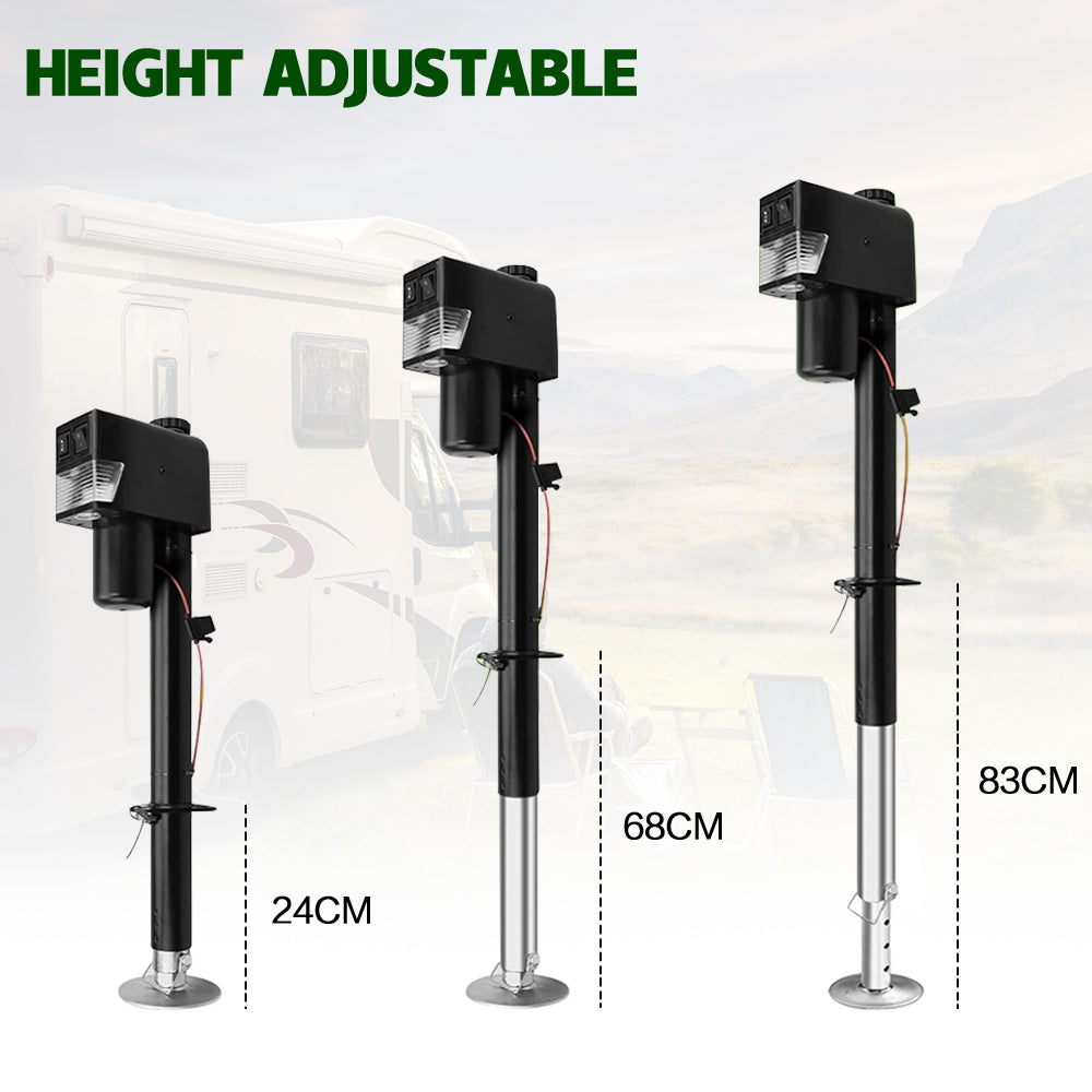 Electric A Frame Trailer Jack LED Light Power Tongue Jack Weight Capacity 3500 lbs 9Inch to 32Inch with Manual Crank Handle for RV Trailer Camper YS