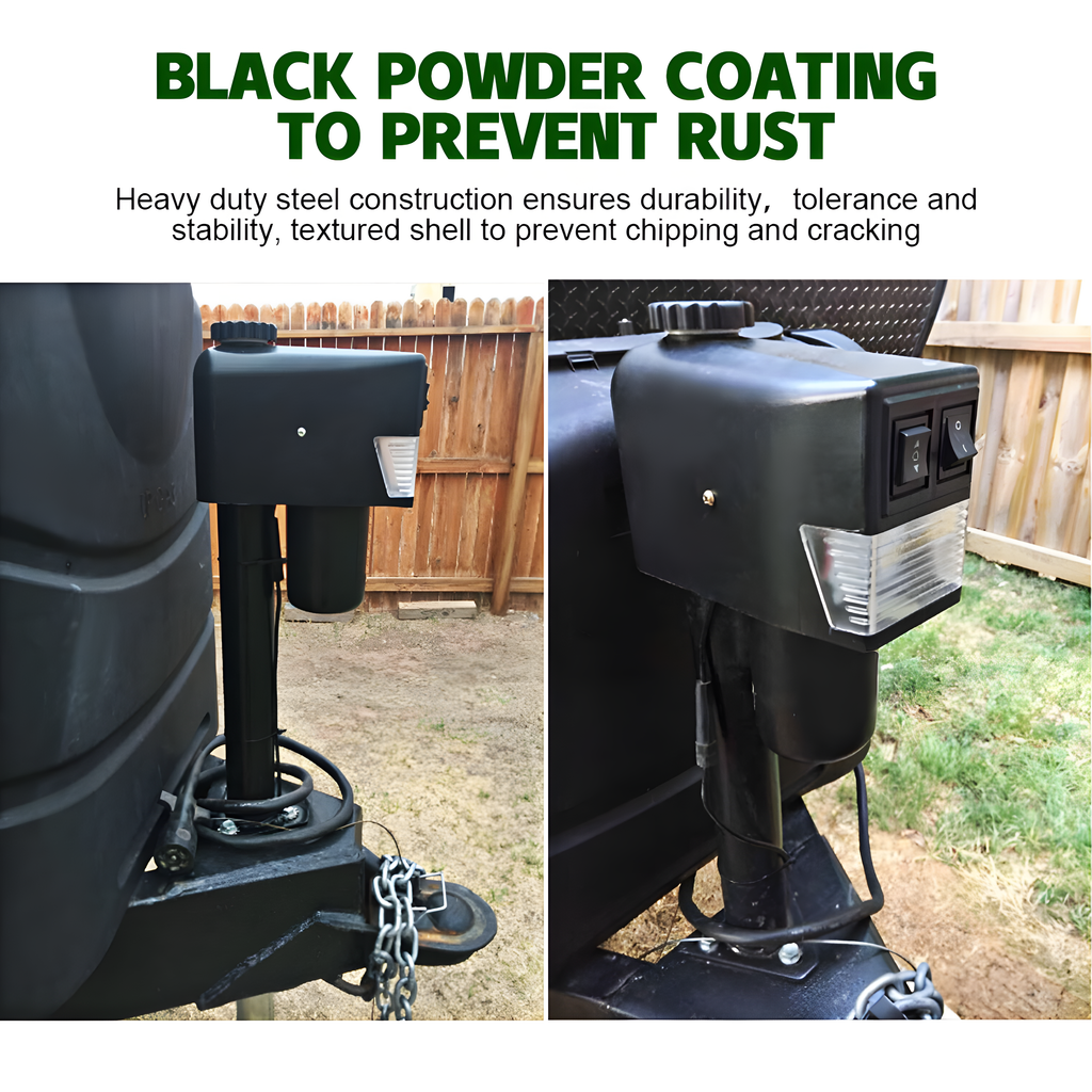 Electric A Frame Trailer Jack LED Light Power Tongue Jack Weight Capacity 3500 lbs 9Inch to 32Inch with Manual Crank Handle for RV Trailer Camper YS