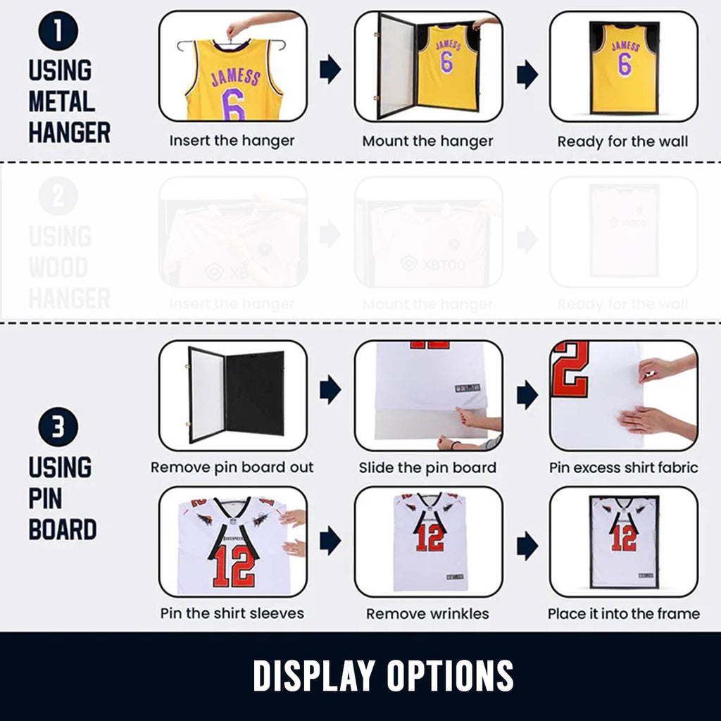 Homall Sport Jersey Frame Display Frame 80x60cm – Black Modern Square Profile