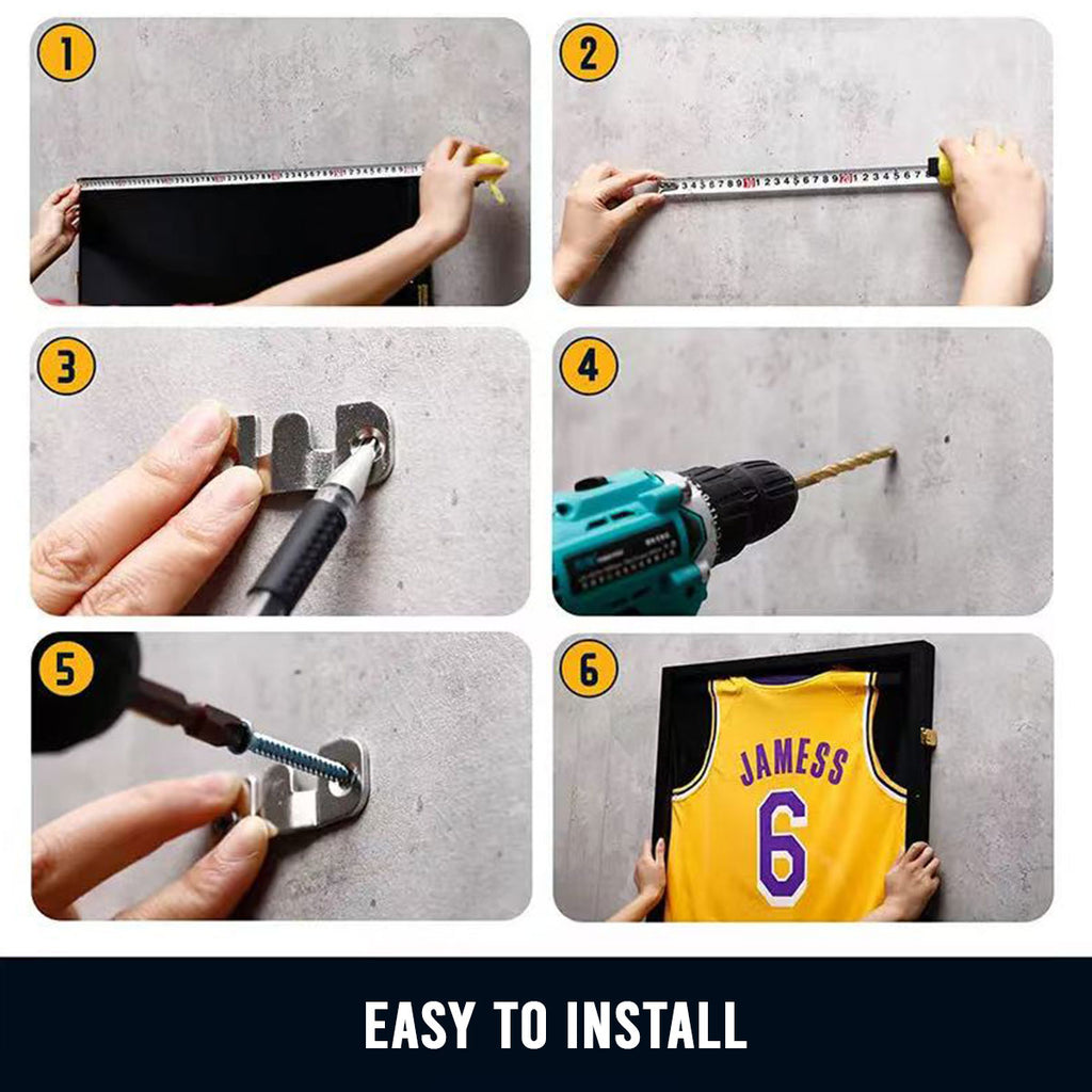 Homall Sport Jersey Frame Display Frame 80x60cm – Black Modern Square Profile