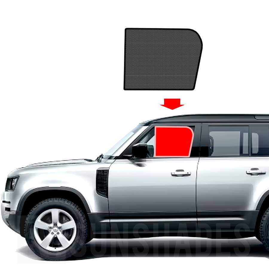 Defender 100 Sun Shades Front Door