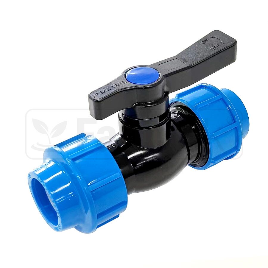 32mm Ball valve for PE tubes hydroponics irrigation