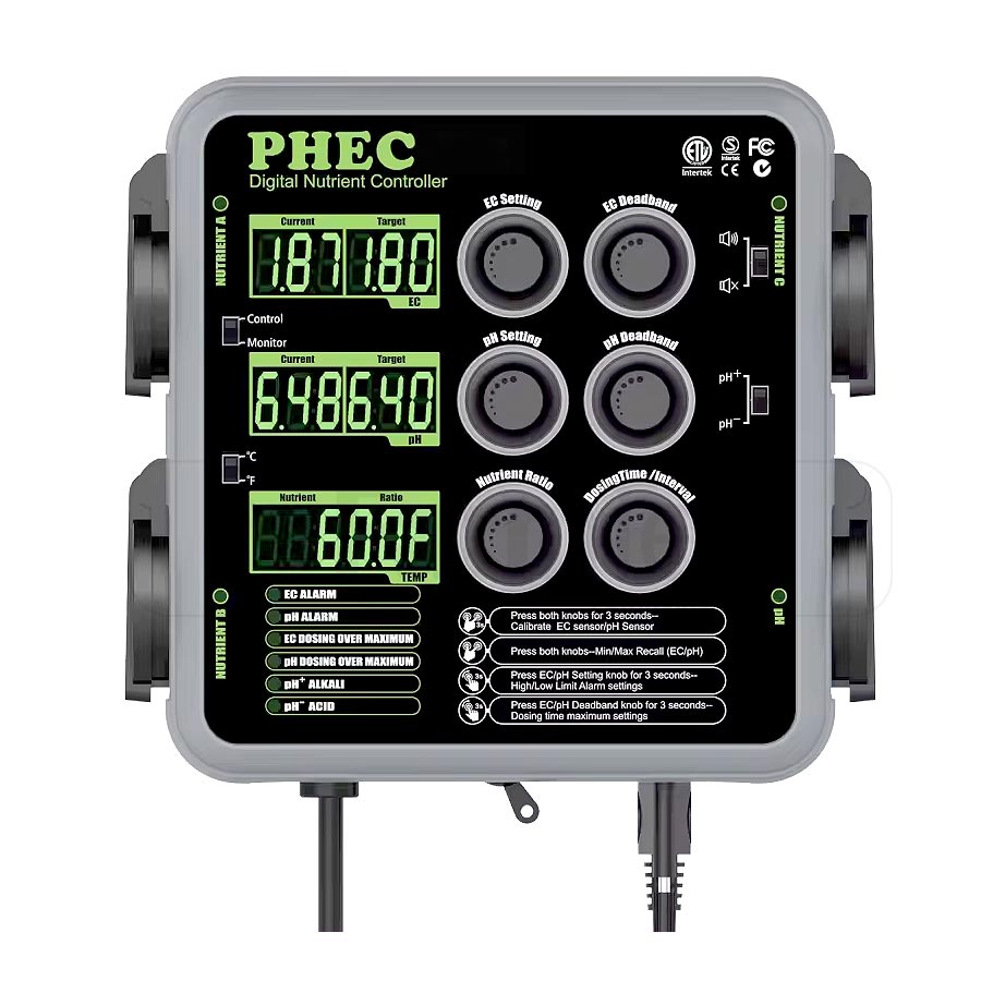 Automated PH EC Controller with Dosing Pumps Commercial Hydroponics (PHEC-B2)