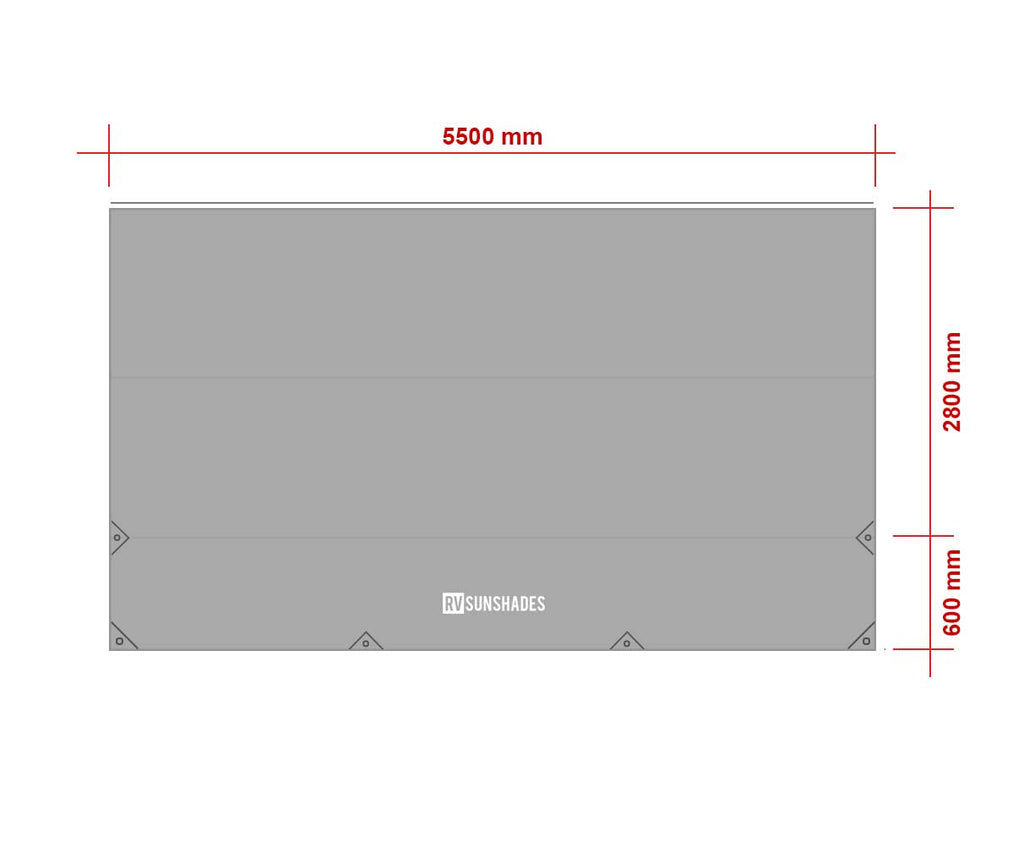 RVSUNSHADES Caravan Offside Carport Shade Wall
