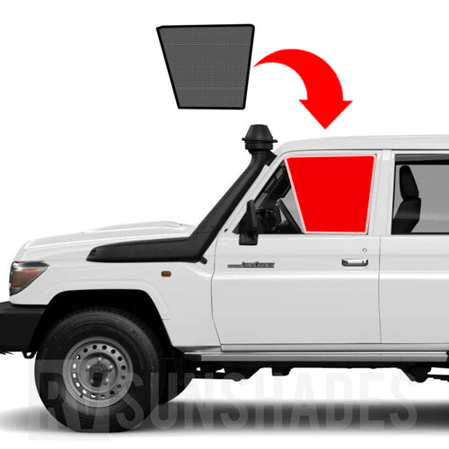 Landcruiser 76 series sun shade front door