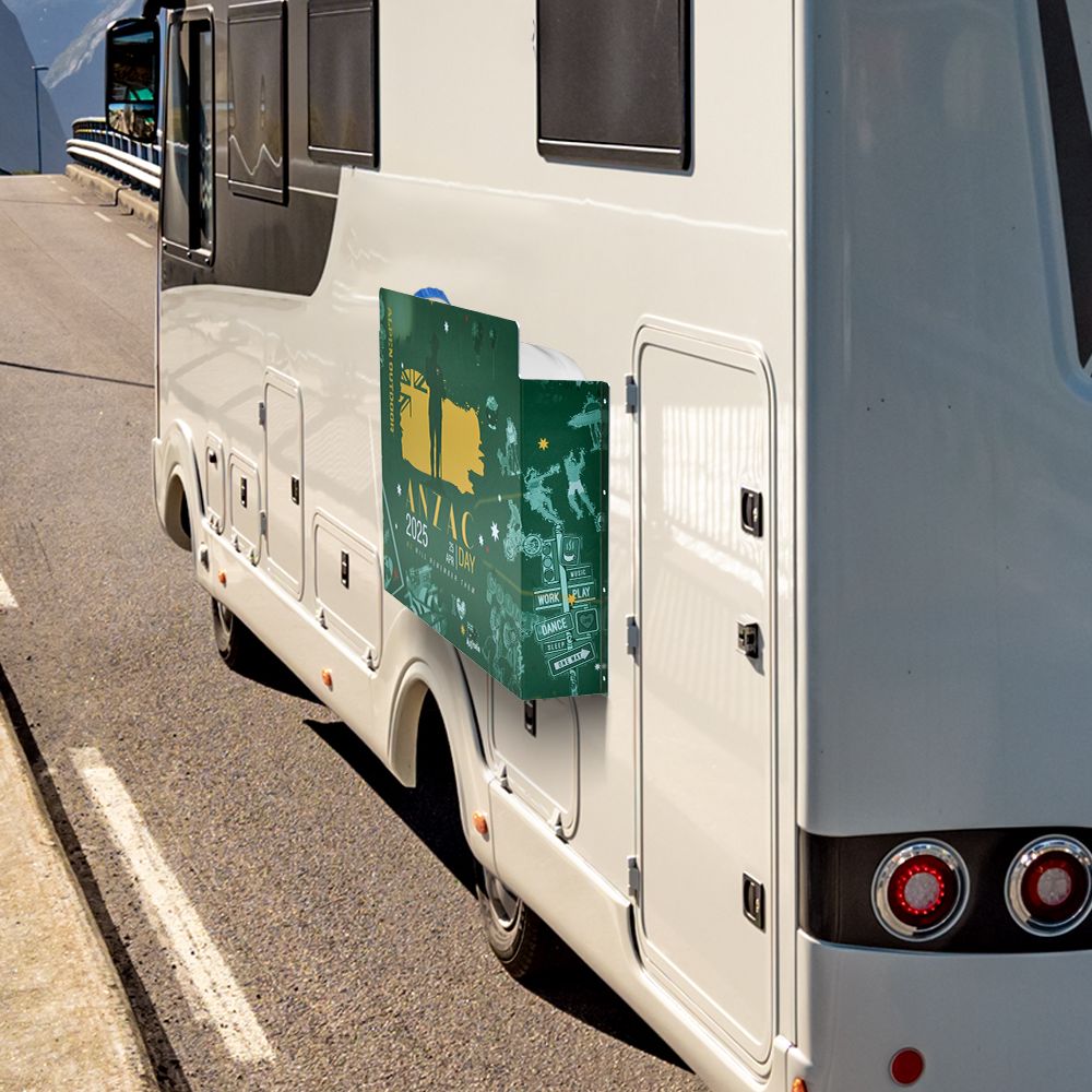 Alpen Outdoor Diesel Tank Cover Silver Gas Tank Bracket 2mm Thick Aluminium Tank Mounting Holder Fit for 10L/15L Tank for Caravan Trailer Toolbox Left Right ANZAC Green YS