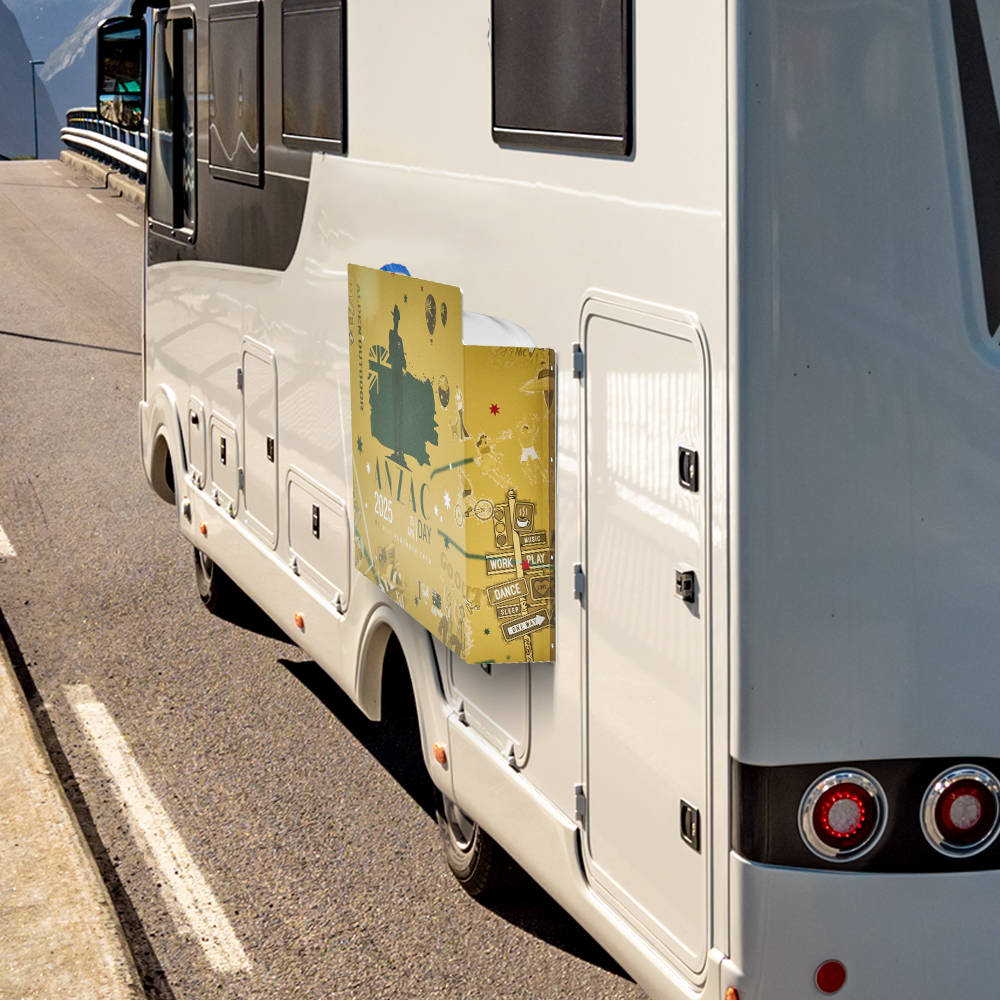 Alpen Outdoor Diesel Tank Cover Silver Gas Tank Bracket 2mm Thick Aluminium Tank Mounting Holder Fit for 10L/15L Tank for Caravan Trailer Toolbox Left Right ANZAC Yellow YS