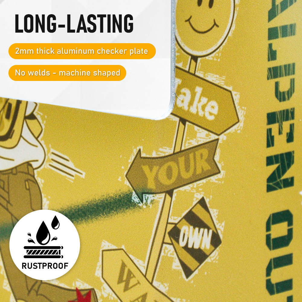 Alpen Outdoor Diesel Tank Cover Silver Gas Tank Bracket 2mm Thick Aluminium Tank Mounting Holder Fit for 10L/15L Tank for Caravan Trailer Toolbox Left Right ANZAC Yellow YS