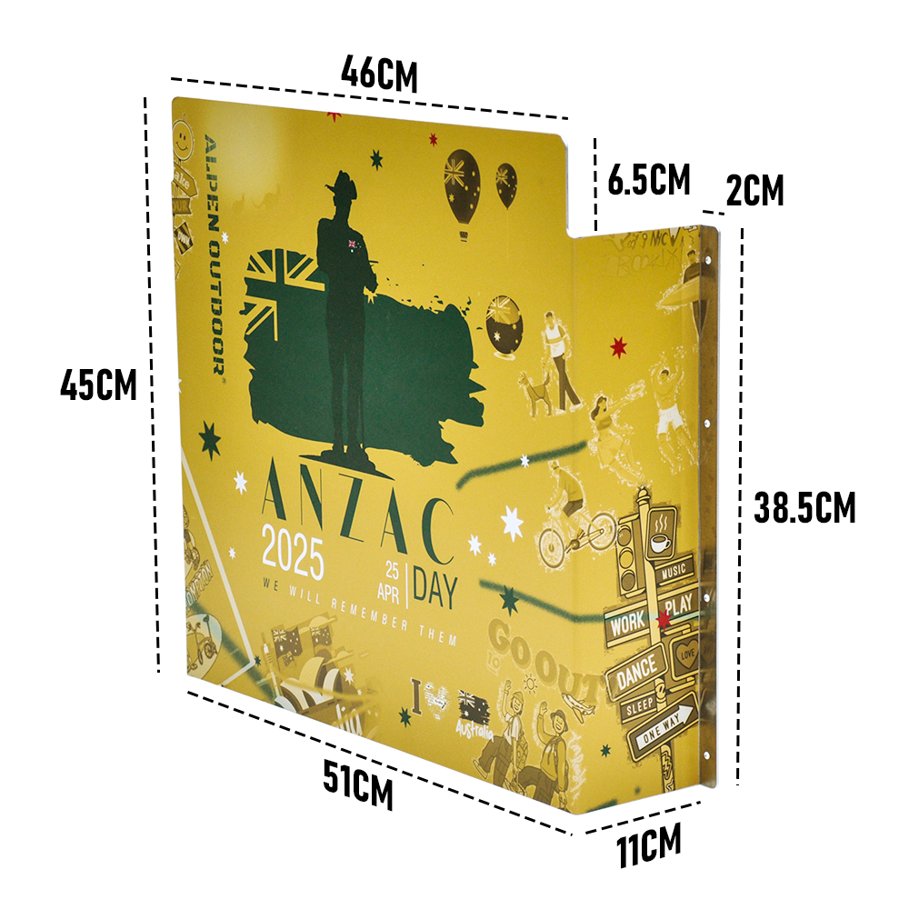 Alpen Outdoor Diesel Tank Cover Silver Gas Tank Bracket 2mm Thick Aluminium Tank Mounting Holder Fit for 10L/15L Tank for Caravan Trailer Toolbox Left Right ANZAC Yellow YS