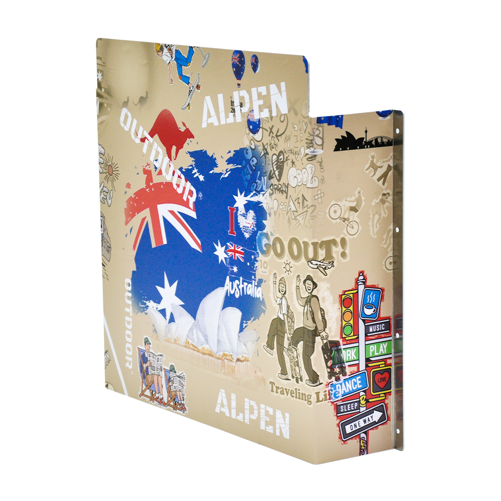 Alpen Outdoor Diesel Tank Cover Silver Gas Tank Bracket 2mm Thick Aluminium Tank Mounting Holder Fit for 10L/15L Tank for Caravan Trailer Toolbox Left Right AU Flag YS