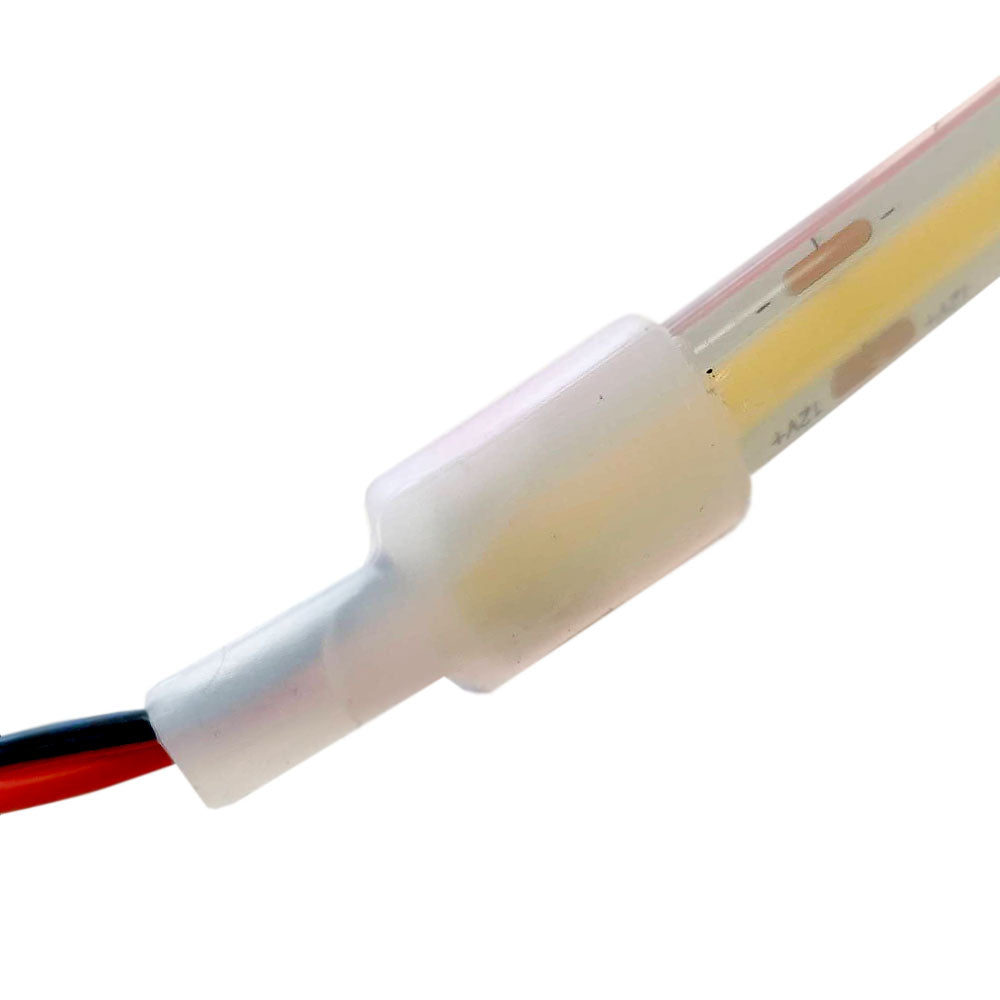 Waterproof COB LED Strip Light Cool White 10M Roll 480 LEDs Dotless Self Adhesive IP68 3000k (12V)