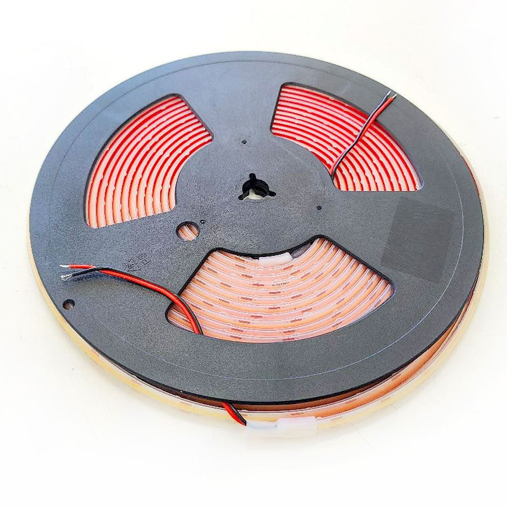 Waterproof COB LED Strip Light Cool White 10M Roll 480 LEDs Dotless Self Adhesive IP68 3000k (12V)