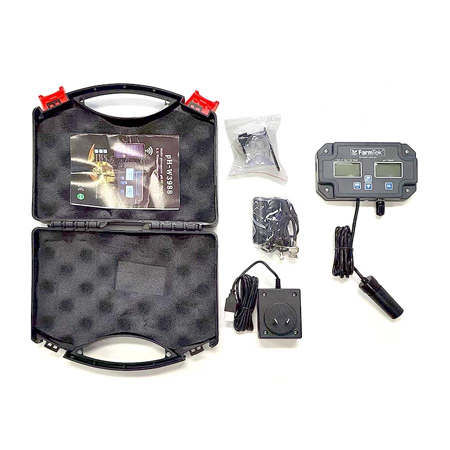 FarmTek® 6 in 1 Water Condition Monitor pH+EC+TDS+Salt+SG+Temp Monitor Tester (WiFi) Export to Excel (3988)