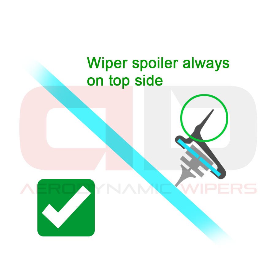 Correct installation of wiper blades
