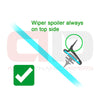 Correct installation of wiper blades