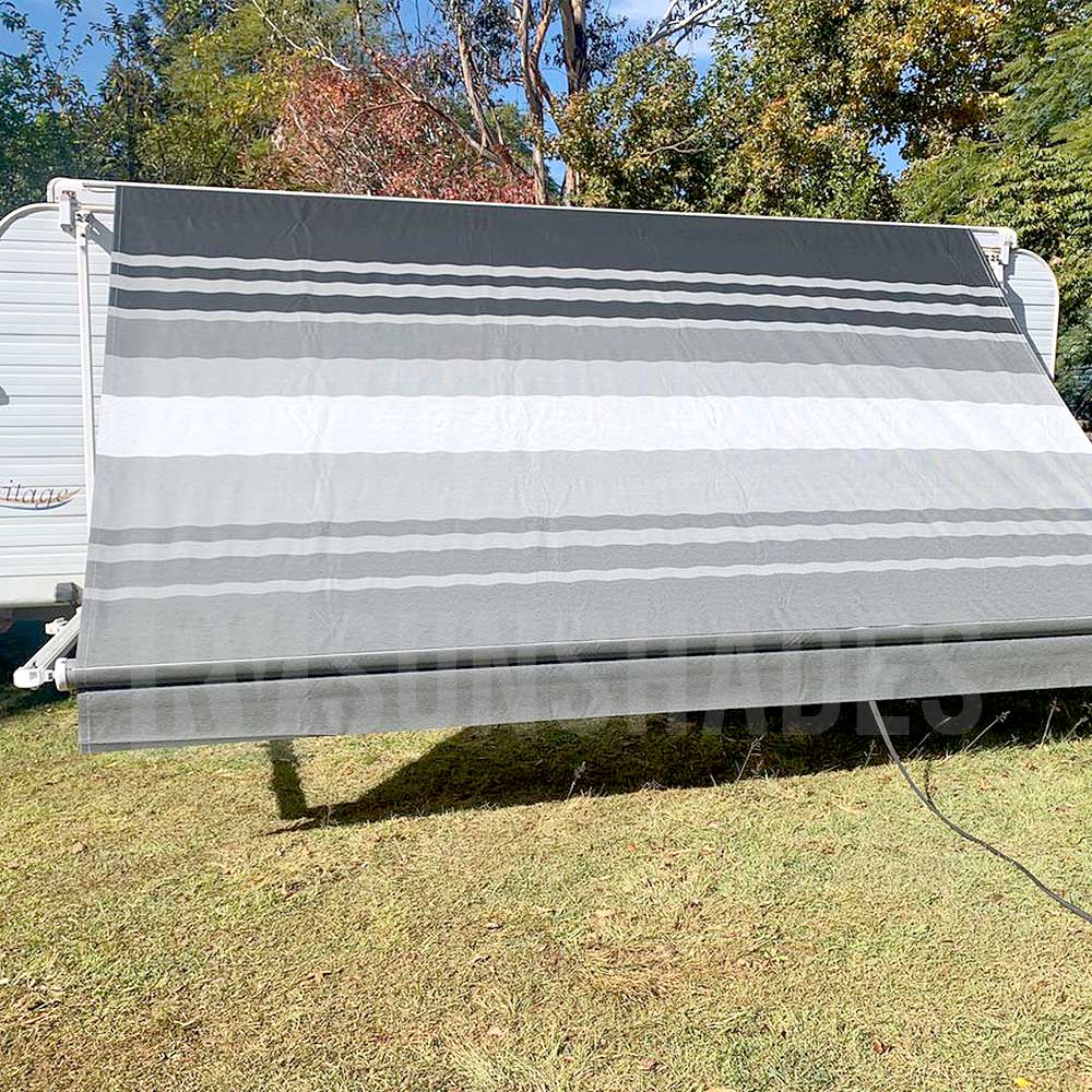 Replacement Awning Fabric Kit suit 17ft Roll-Out Awning (16'2"x8' Grey Scale Gradient 17-BK-FD) ROLLED