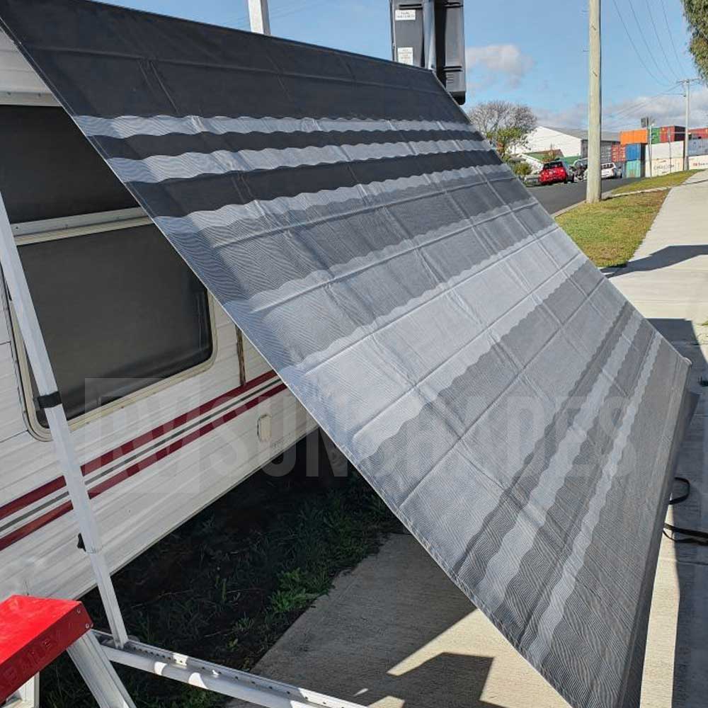 Replacement Awning Fabric Kit suit 17ft Roll-Out Awning (16'2"x8' Grey Scale Gradient 17-BK-FD) ROLLED