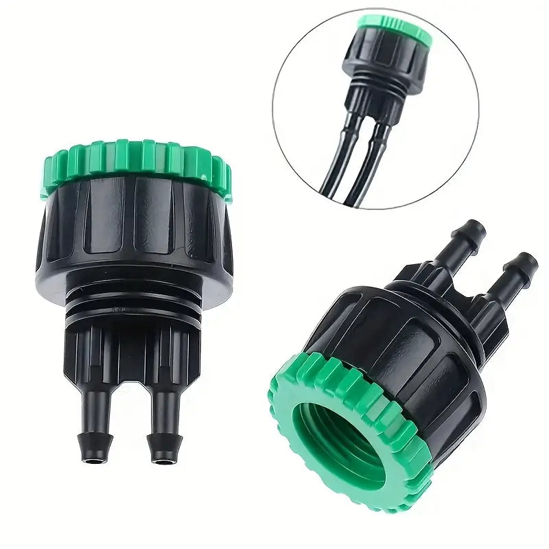 3x Double Barbs Garden Hose Adapter Drip Irrigation Hose Connector