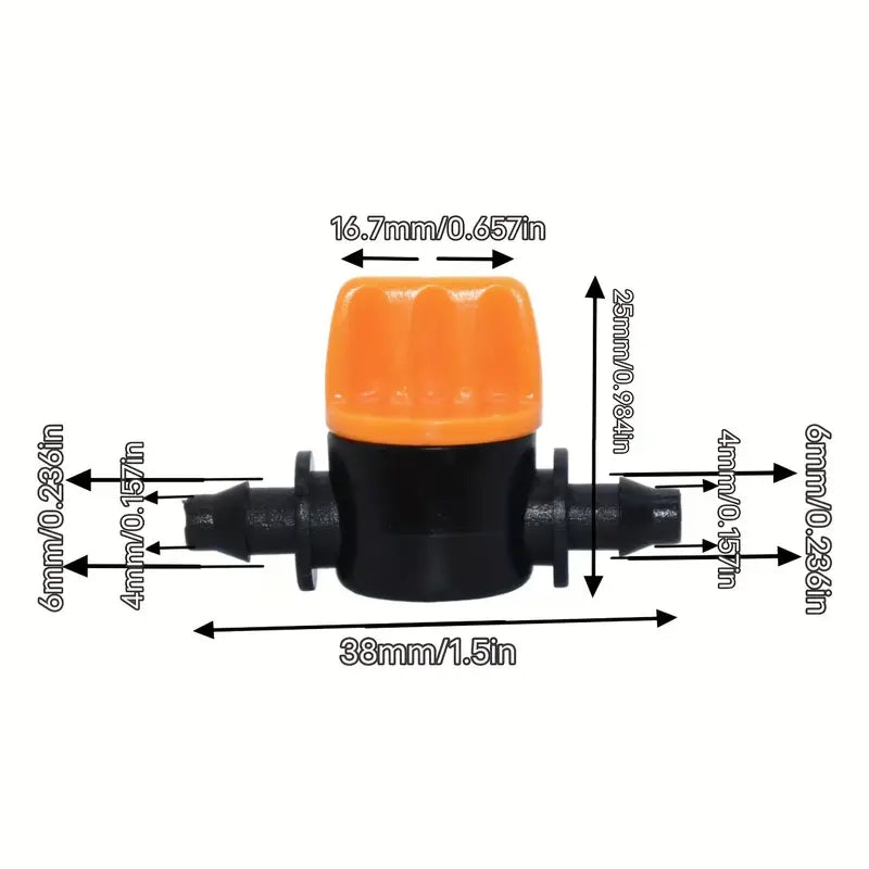 20pcs Mini Garden Hose Valves Plastic Irrigation Hose Valve Switch