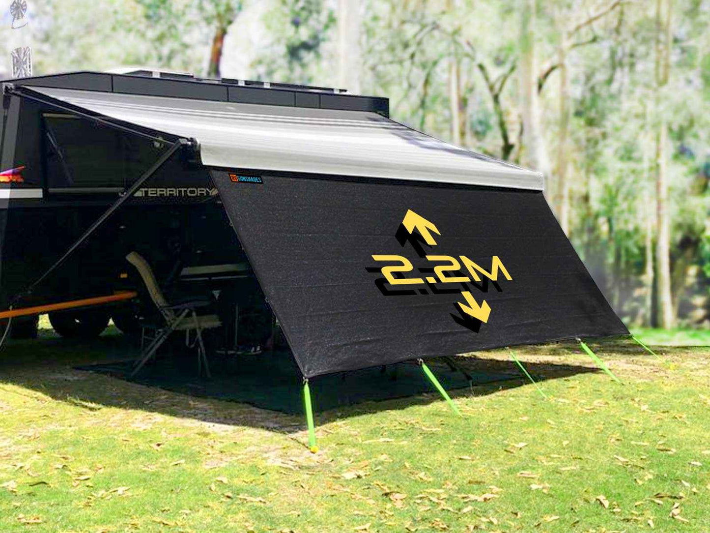 Offroad Caravan Privacy Screen 6.1x2.2m suit 21Ft Awning