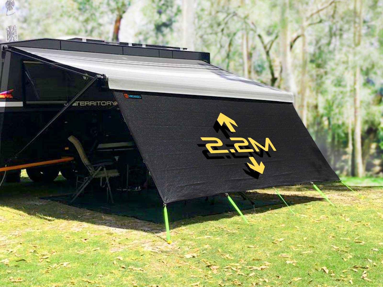 Offroad Caravan Privacy Screen 6.1x2.2m suit 21Ft Awning