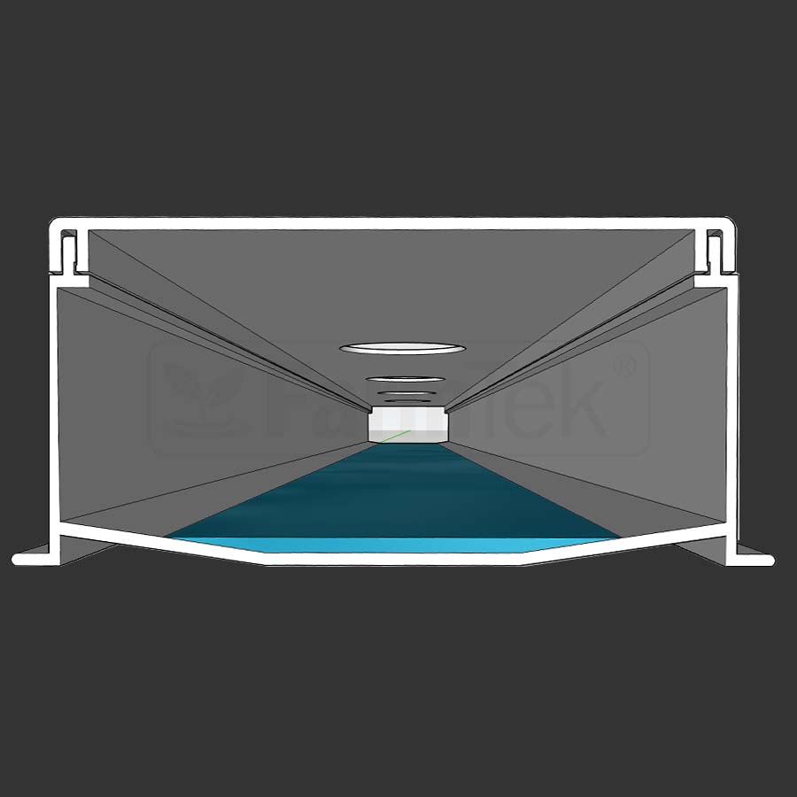FarmTek® Hydroponic NFT Channels Nutrient Film Technique 100x50 2.9M + Lid (200mm Hole Distance) SELF PICKUP ONLY